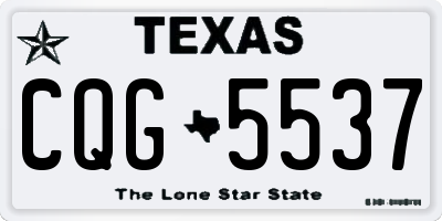 TX license plate CQG5537