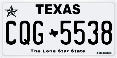 TX license plate CQG5538