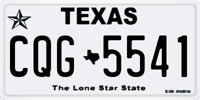 TX license plate CQG5541