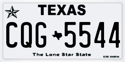 TX license plate CQG5544