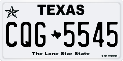 TX license plate CQG5545