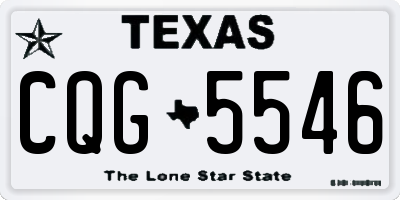 TX license plate CQG5546