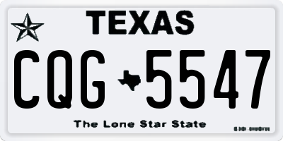 TX license plate CQG5547