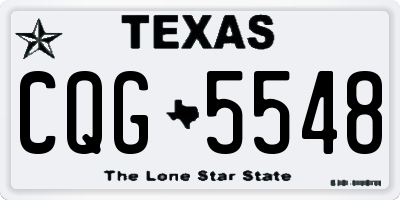 TX license plate CQG5548
