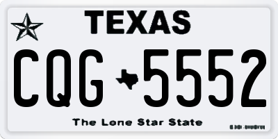 TX license plate CQG5552
