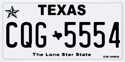 TX license plate CQG5554