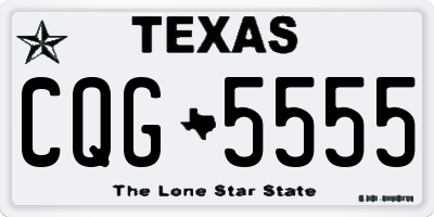 TX license plate CQG5555