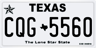 TX license plate CQG5560