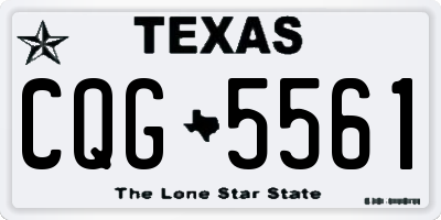 TX license plate CQG5561