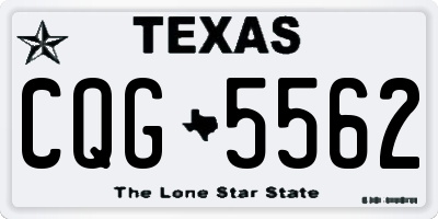 TX license plate CQG5562