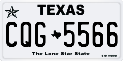 TX license plate CQG5566