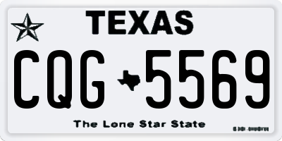 TX license plate CQG5569