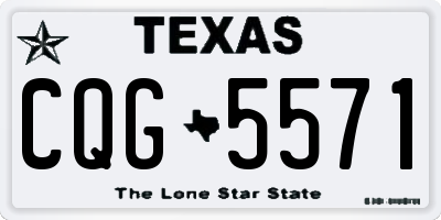TX license plate CQG5571