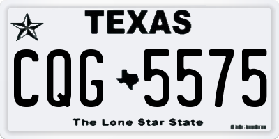 TX license plate CQG5575