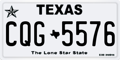 TX license plate CQG5576