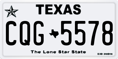 TX license plate CQG5578