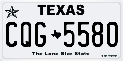 TX license plate CQG5580
