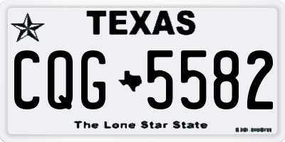 TX license plate CQG5582