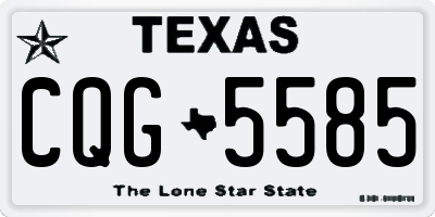 TX license plate CQG5585