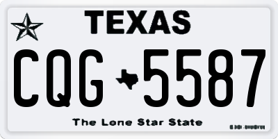 TX license plate CQG5587