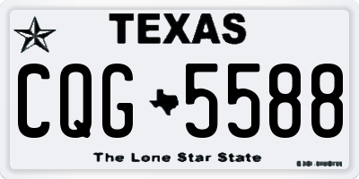 TX license plate CQG5588