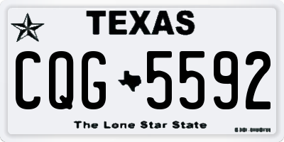 TX license plate CQG5592