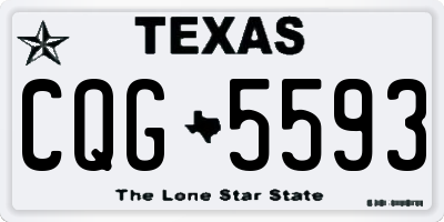 TX license plate CQG5593