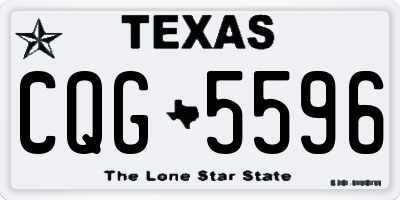TX license plate CQG5596