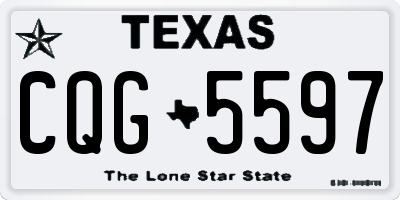 TX license plate CQG5597