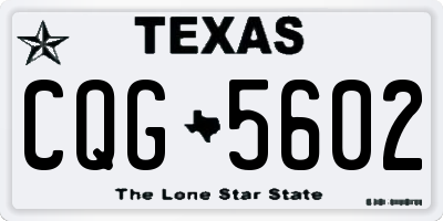 TX license plate CQG5602