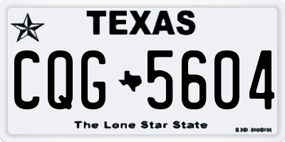 TX license plate CQG5604