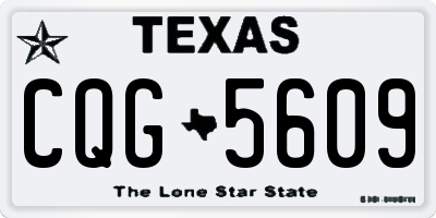 TX license plate CQG5609