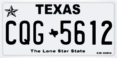 TX license plate CQG5612