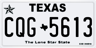 TX license plate CQG5613