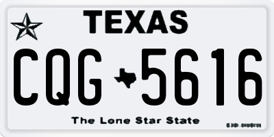 TX license plate CQG5616
