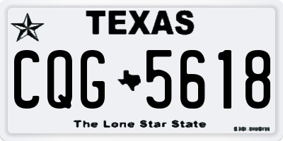 TX license plate CQG5618