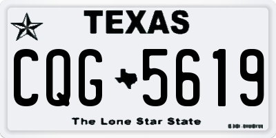 TX license plate CQG5619