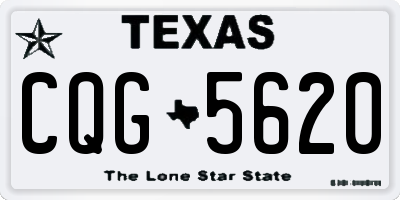TX license plate CQG5620