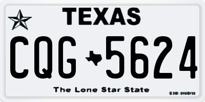 TX license plate CQG5624