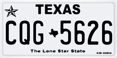 TX license plate CQG5626