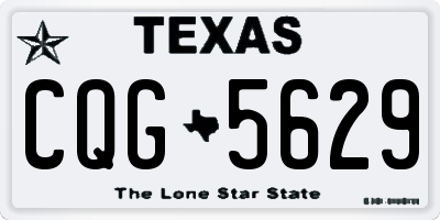 TX license plate CQG5629