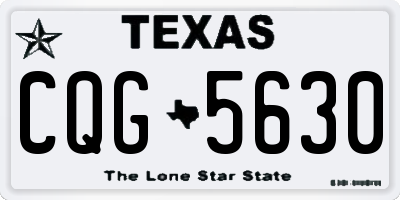 TX license plate CQG5630