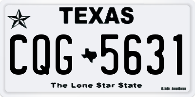 TX license plate CQG5631
