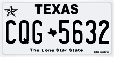 TX license plate CQG5632
