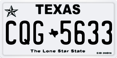 TX license plate CQG5633