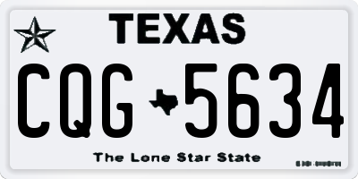 TX license plate CQG5634