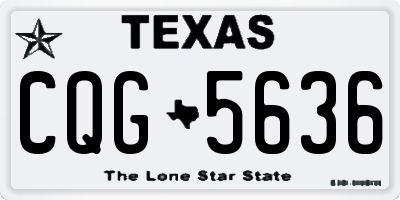 TX license plate CQG5636