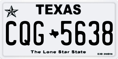 TX license plate CQG5638