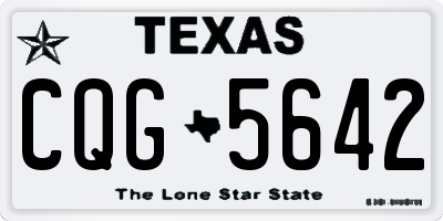 TX license plate CQG5642