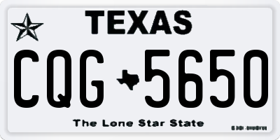 TX license plate CQG5650